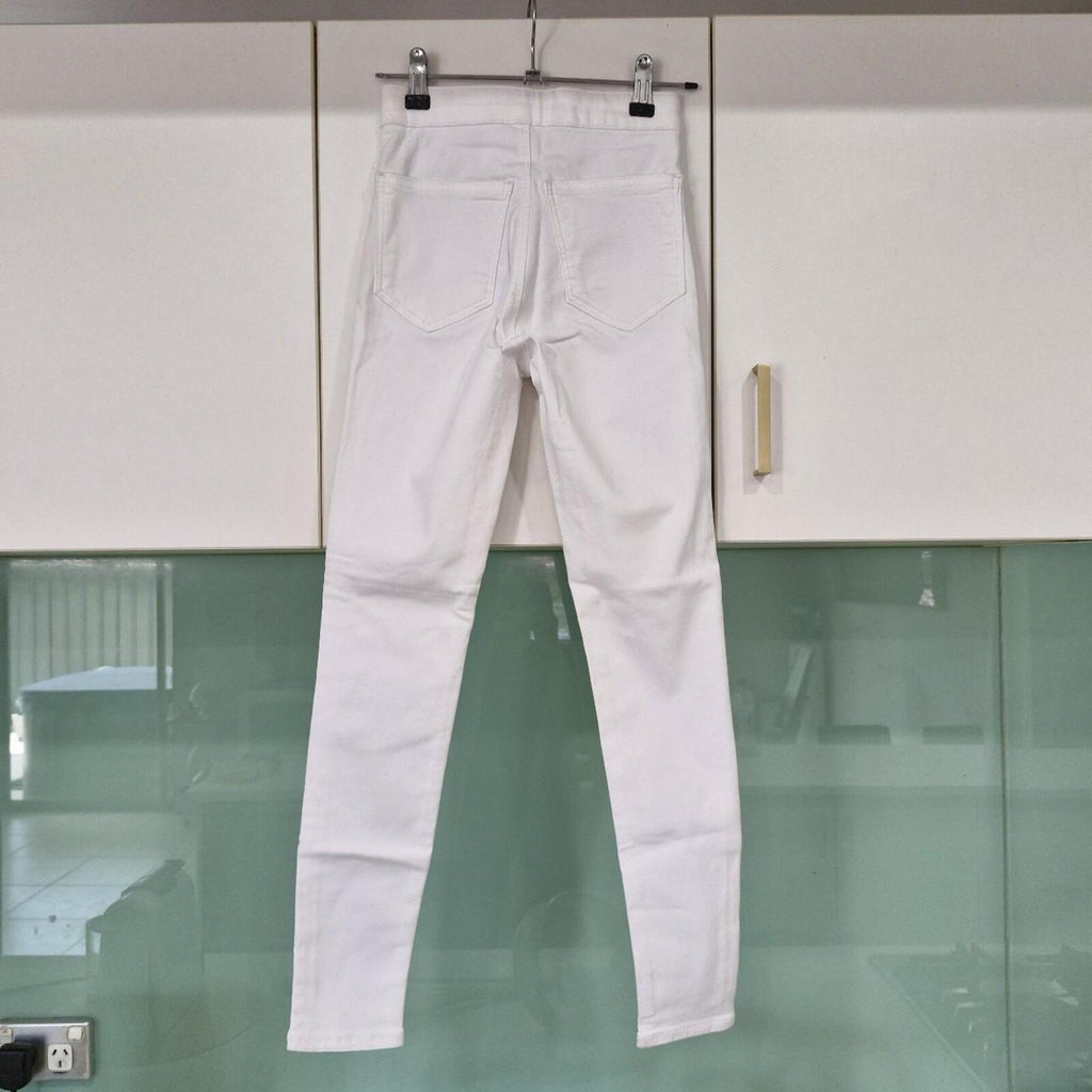 Topshop Joni White skinny jeans with stretch 4 XXS
