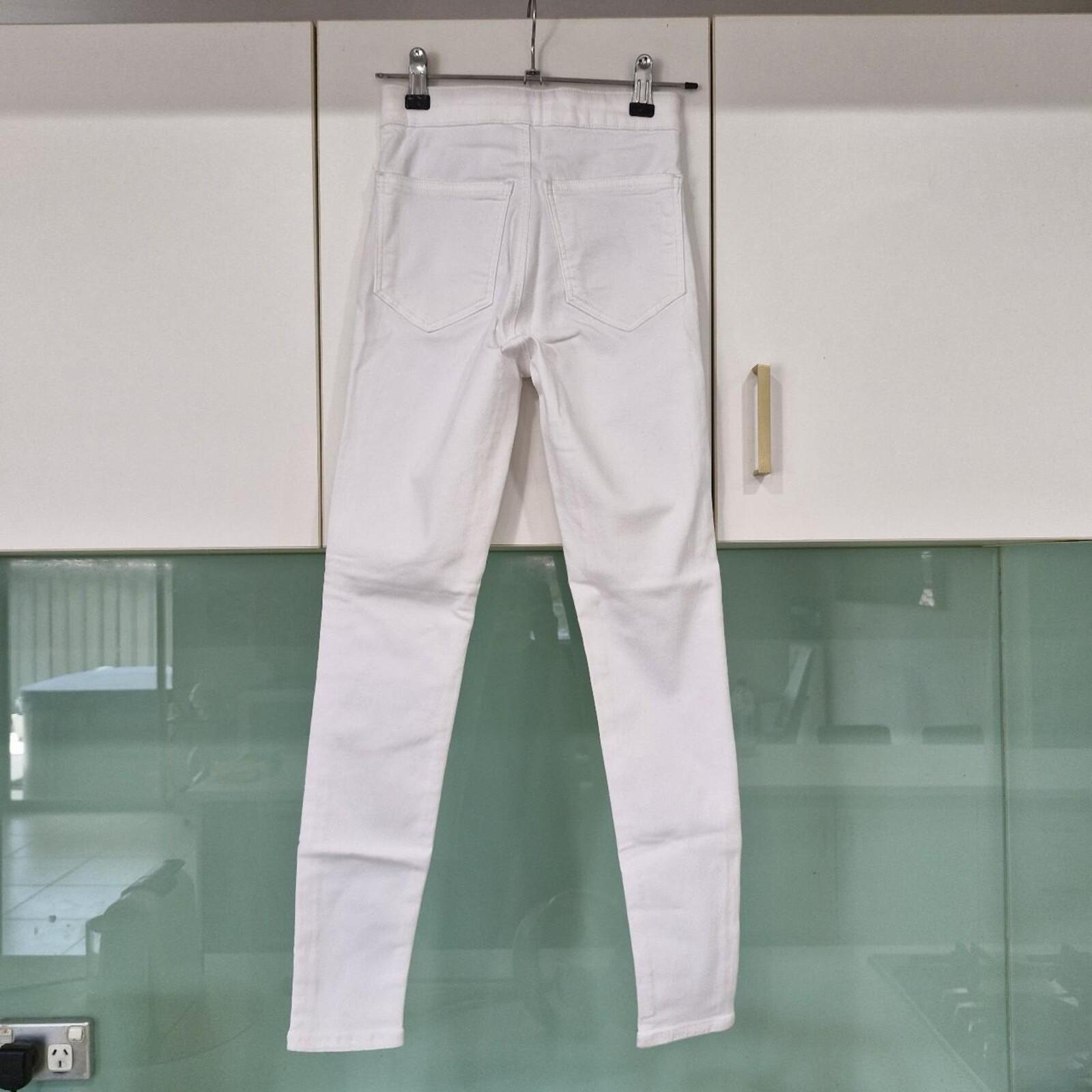 Topshop Joni White skinny jeans with stretch 4 XXS