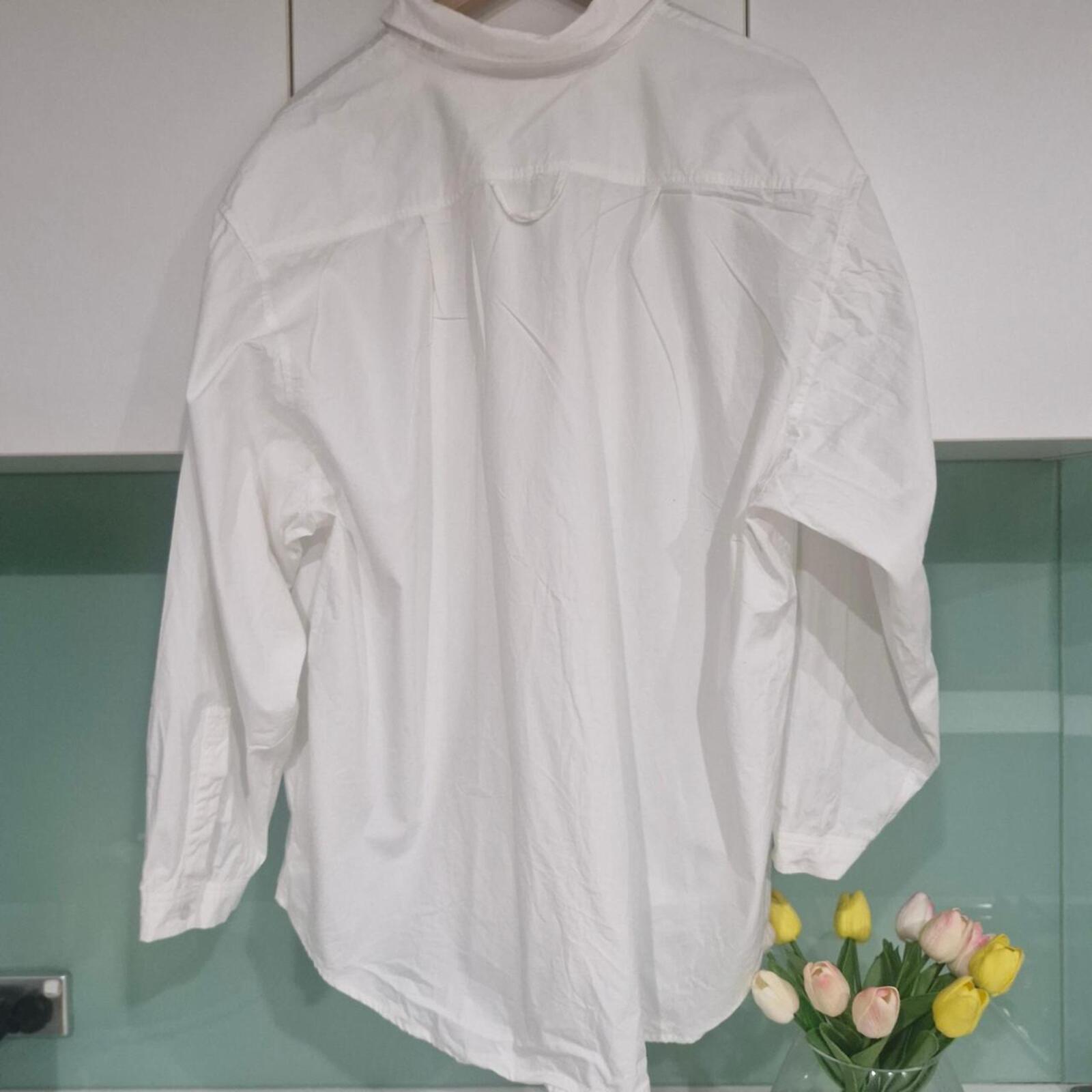 Charcoal Oversized Off  White Shirt