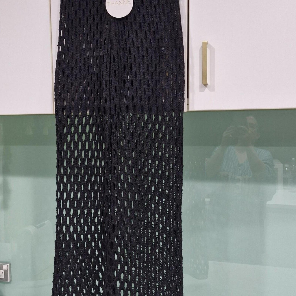 Thanne black crochet pants