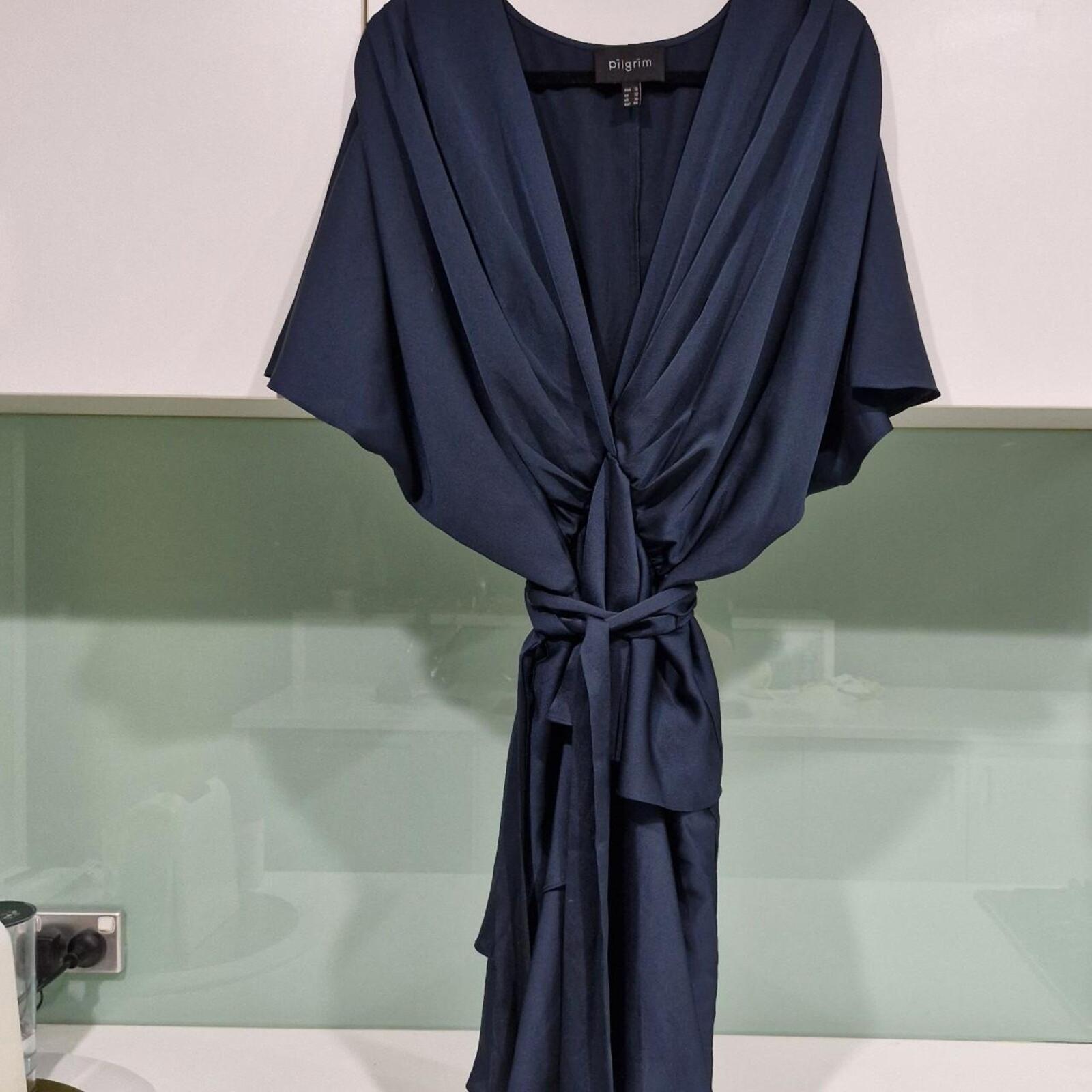 Teal Pilgrim tie front dress
