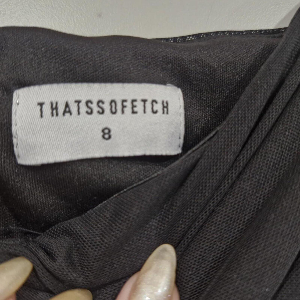 That’s So Fetch black one shoulder mini dress