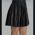 Zara black pleated skort
