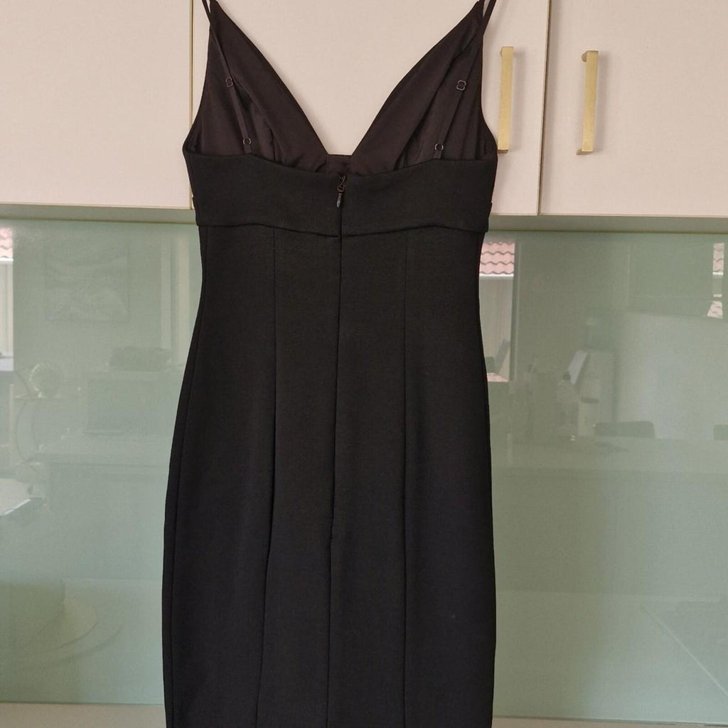 KOOKAÏ black bodycon dress with cut out detail. Size: 8