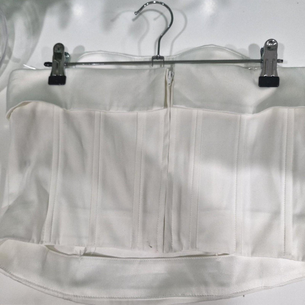 With Jean White Corset Size M
