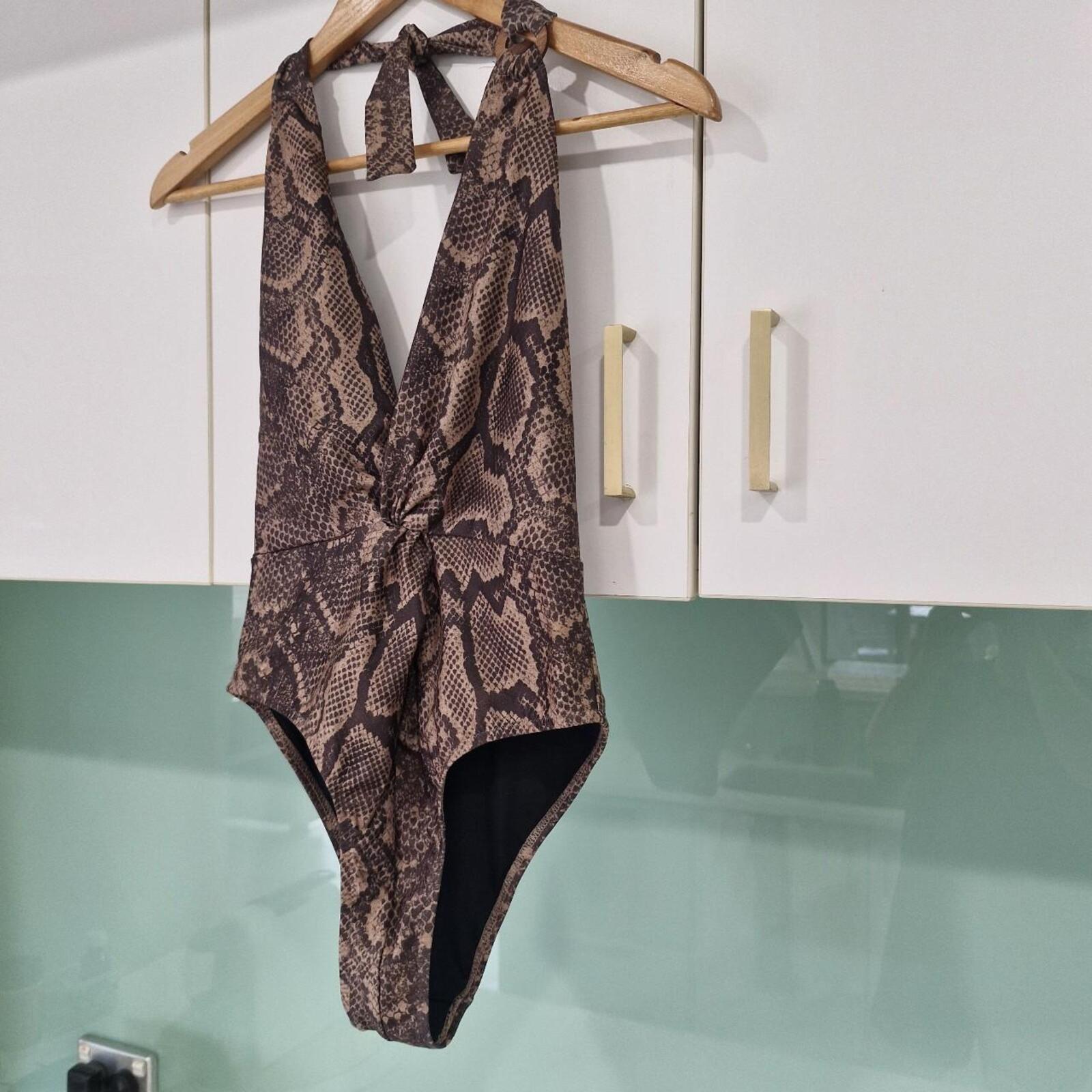 Zara Animal Print Halter Neck Swimwear