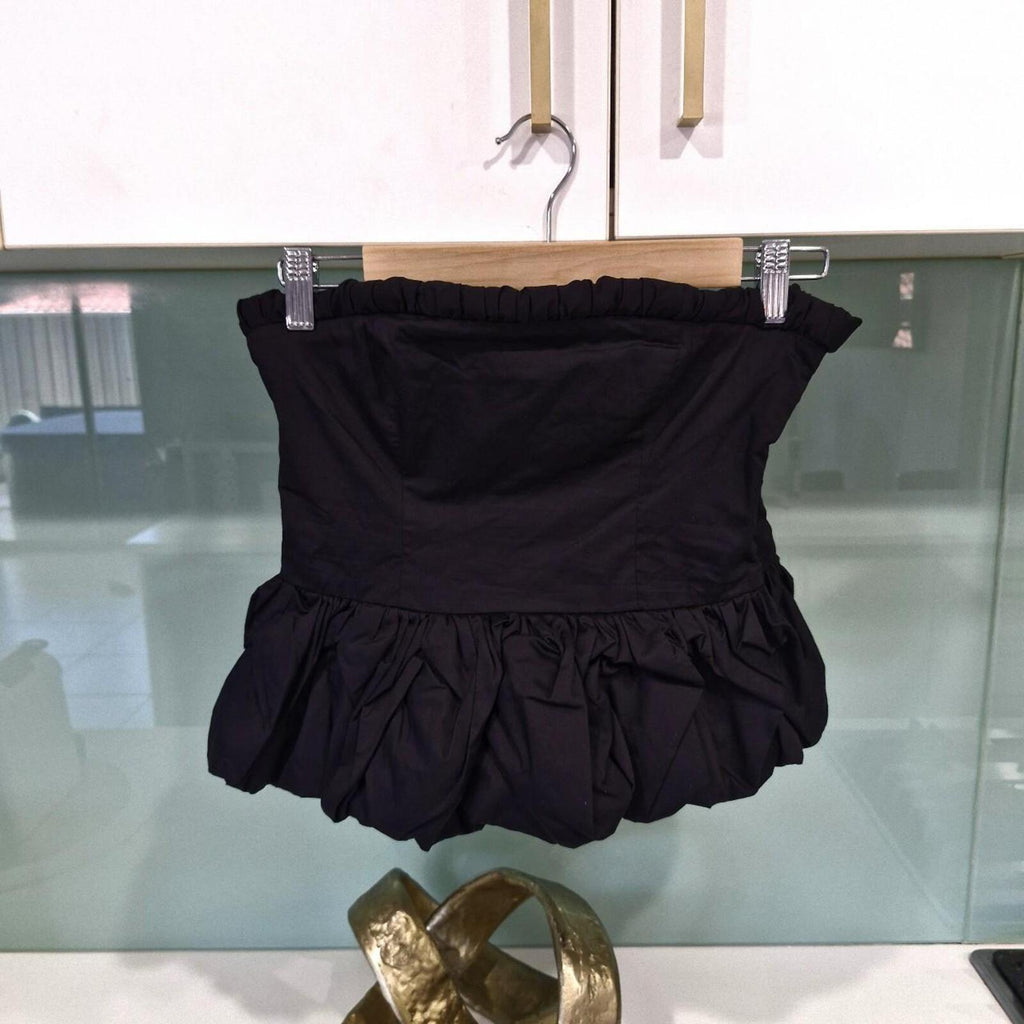 Meshki Cora black strapless top