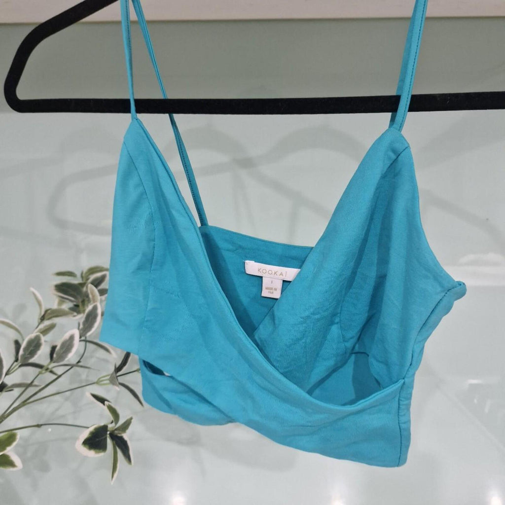 Kookai Aqua Crop Top 1