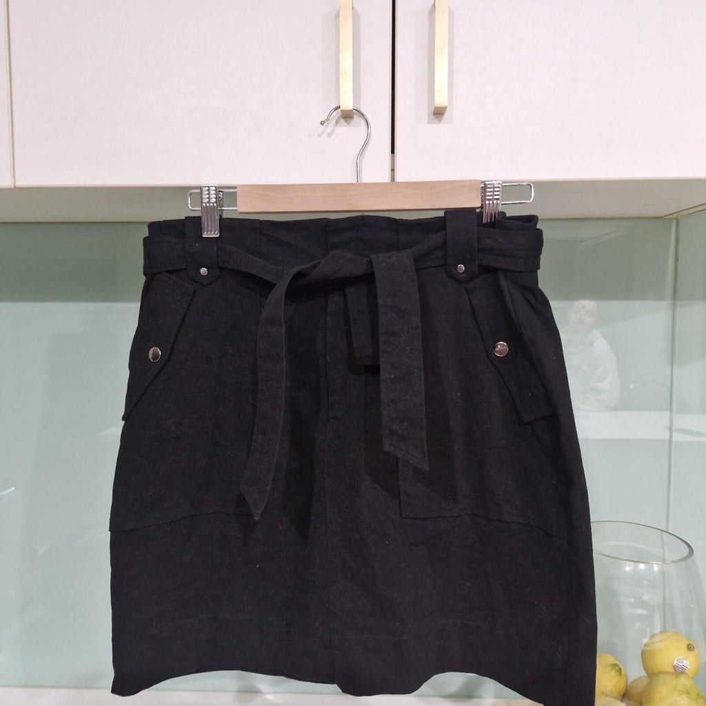 Decjuba Mini Skirt With Tie Belt
