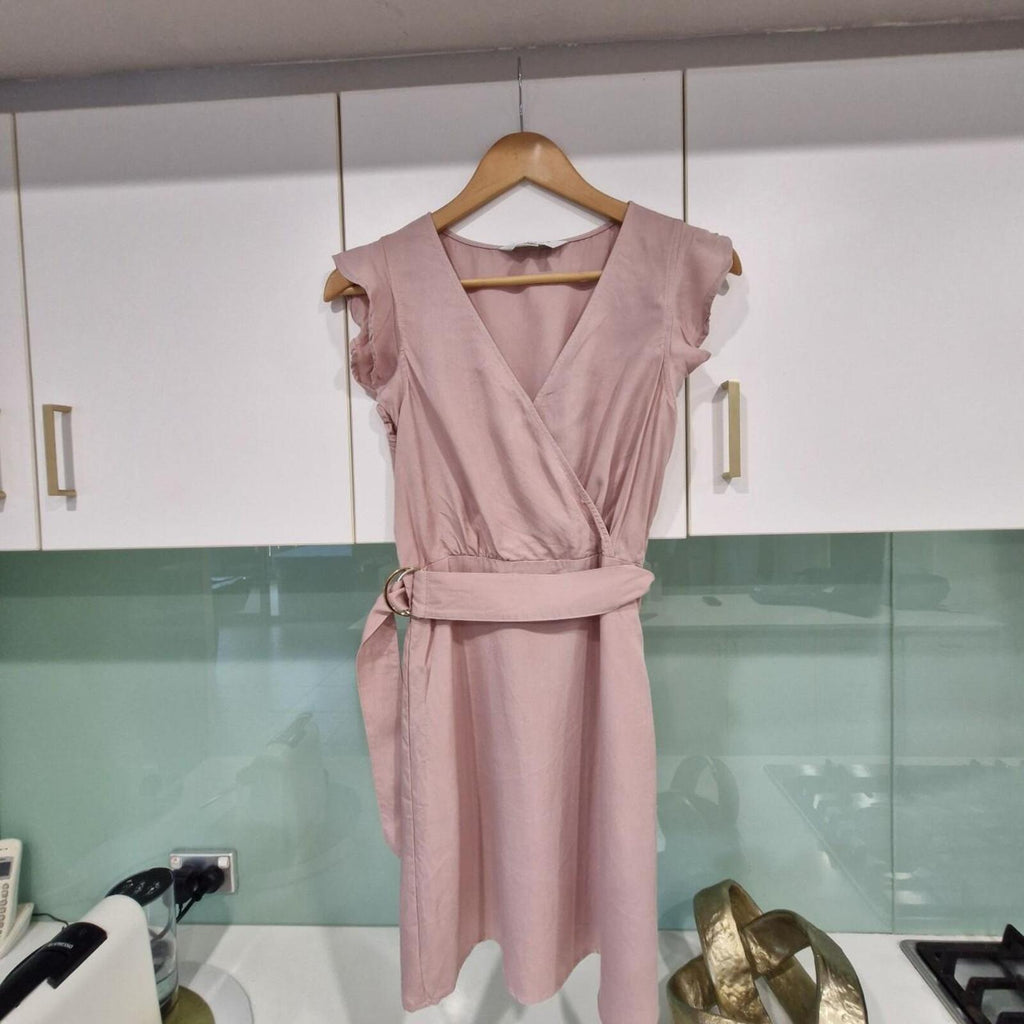 Forever New pink mini dress with belt
