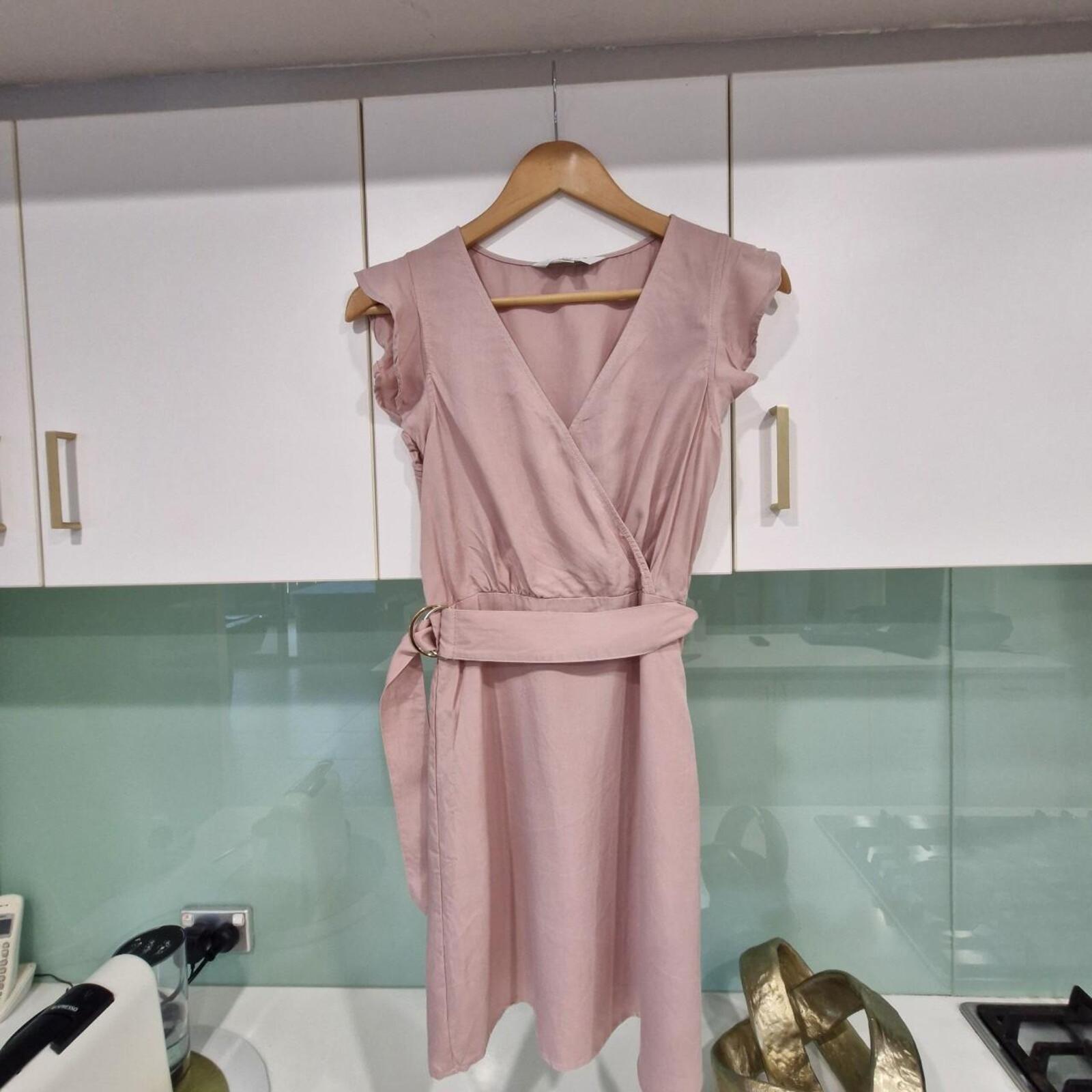 Forever New pink mini dress with belt