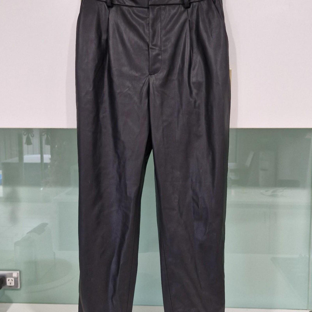 Black Zara pleather trousers