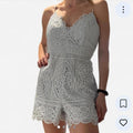 Bardot lace playsuit romper