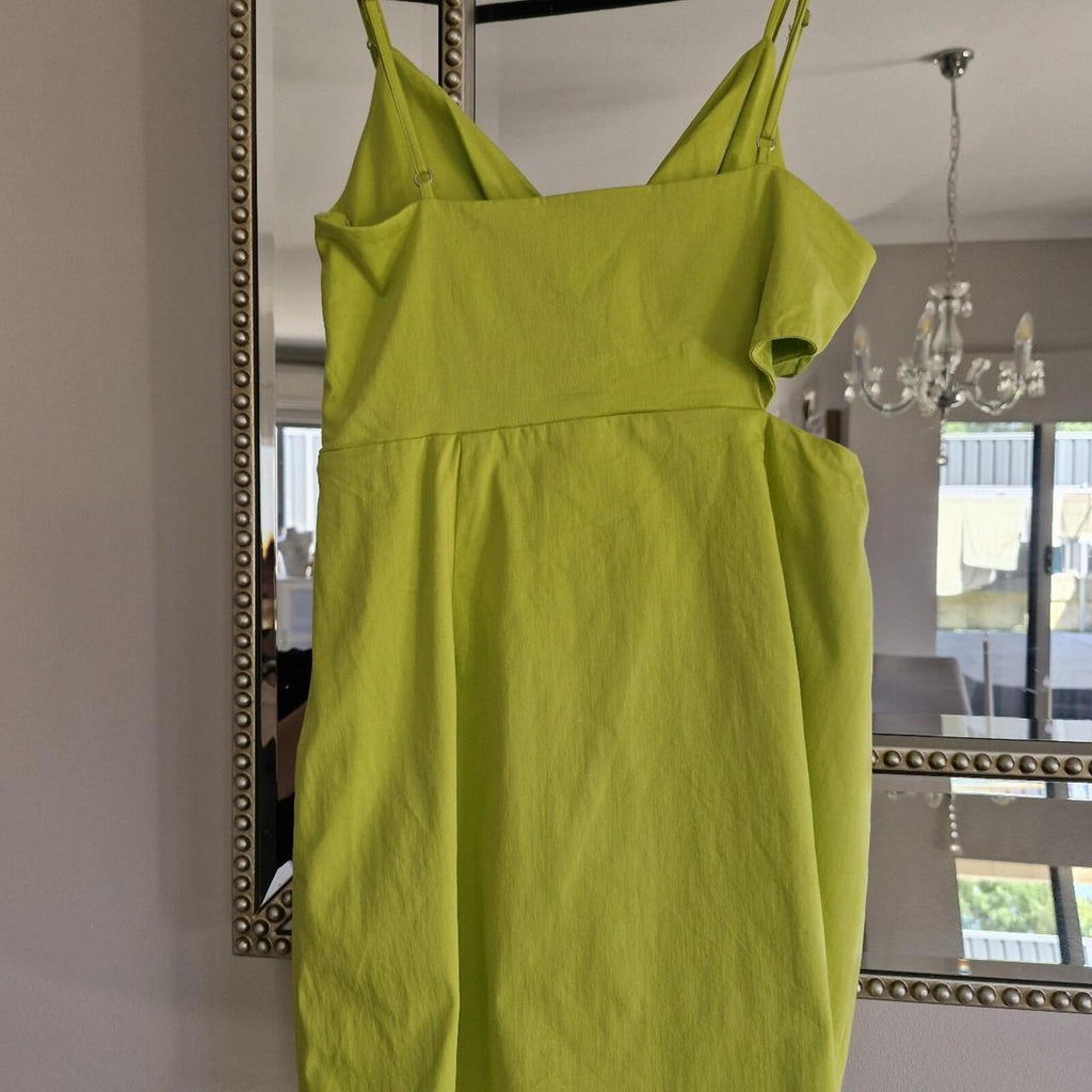 Zara Cutout Lime Dress