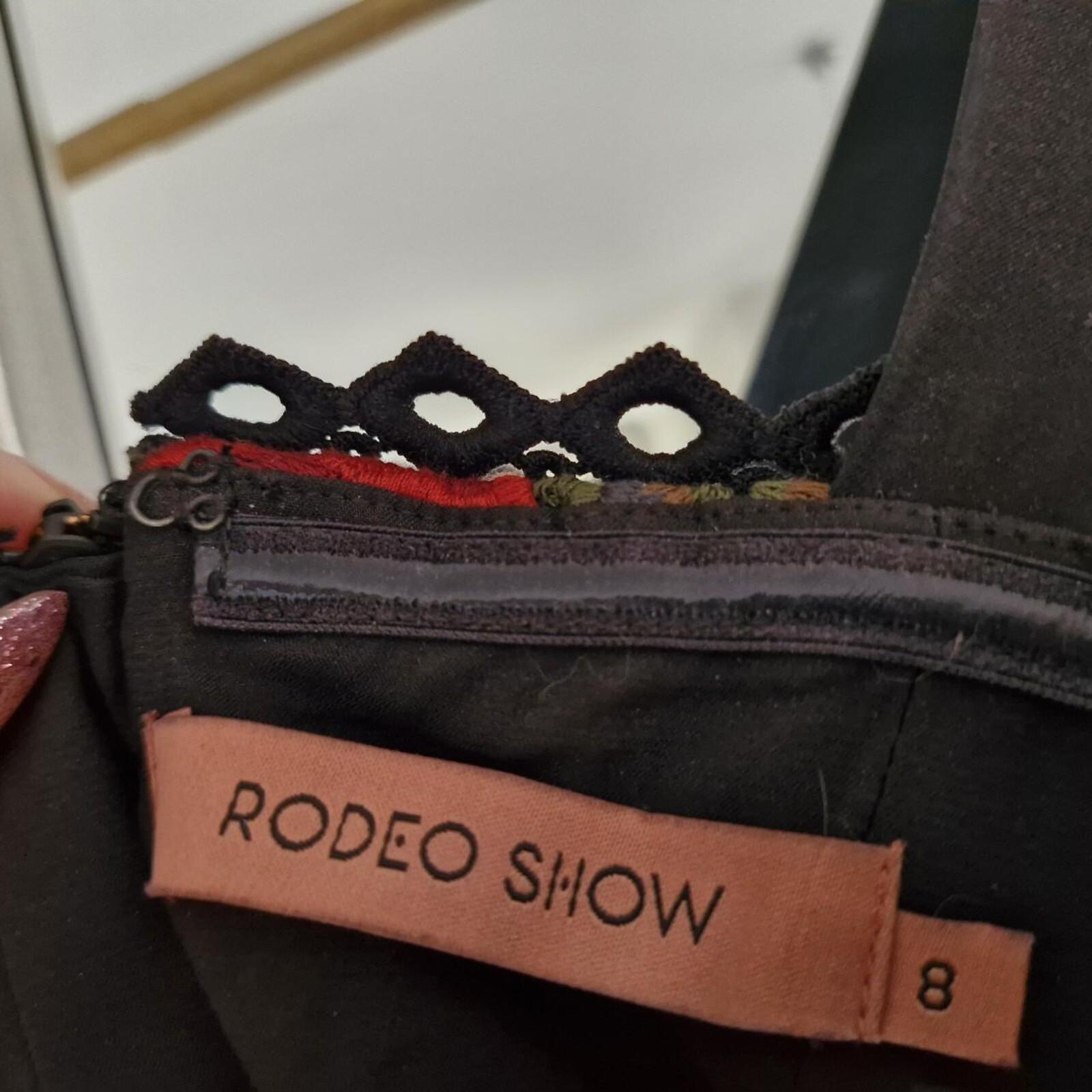 Rodeo Show rose red midi dress