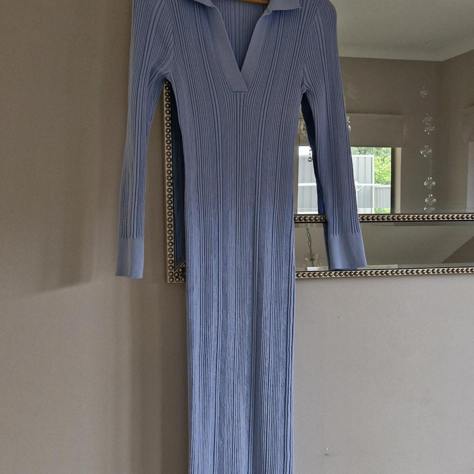 MinkPink Tori blue bodycon midi dress