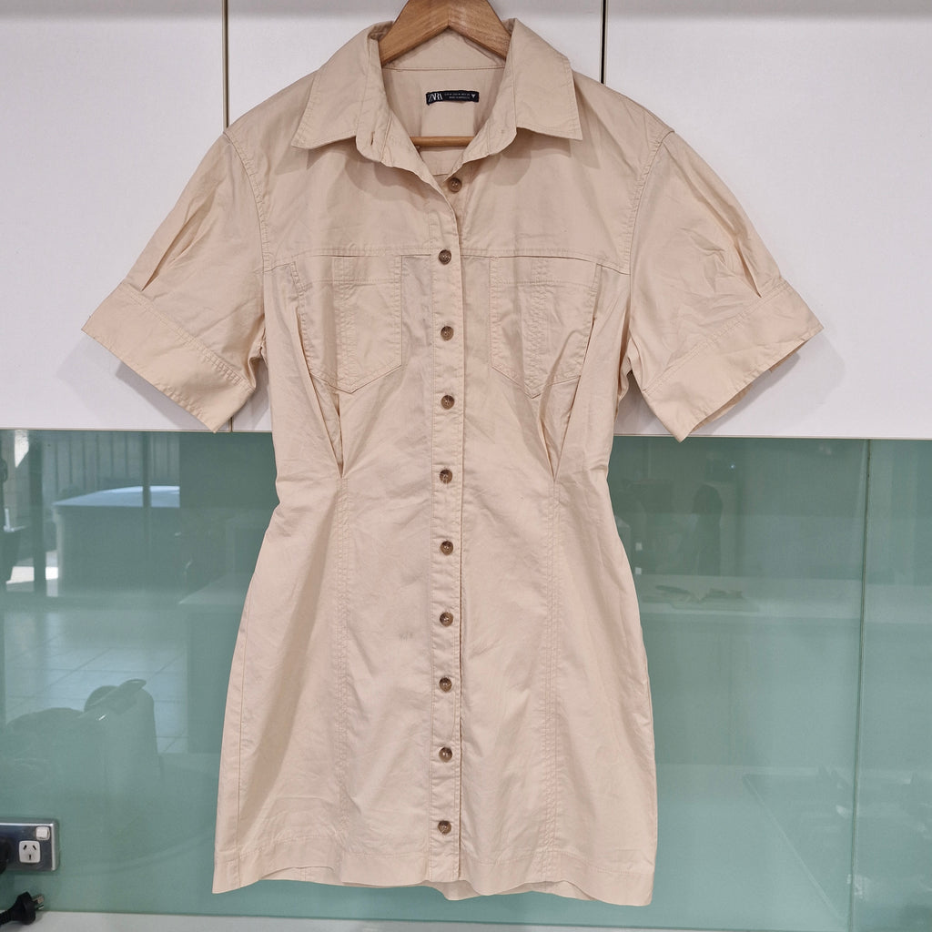 Zara Beige Mini Dress M