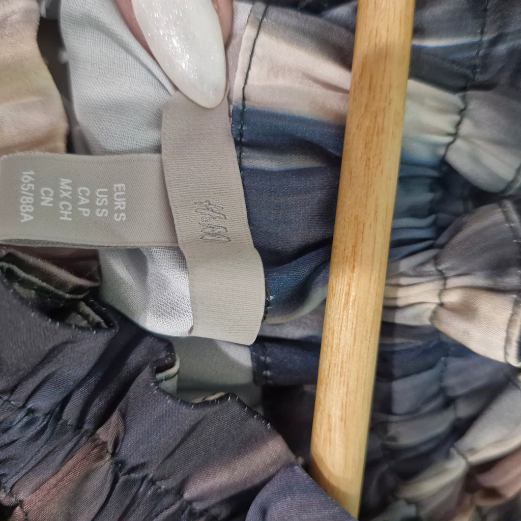 H&M Astract Swirl Long Sleeve Oversized Blouse