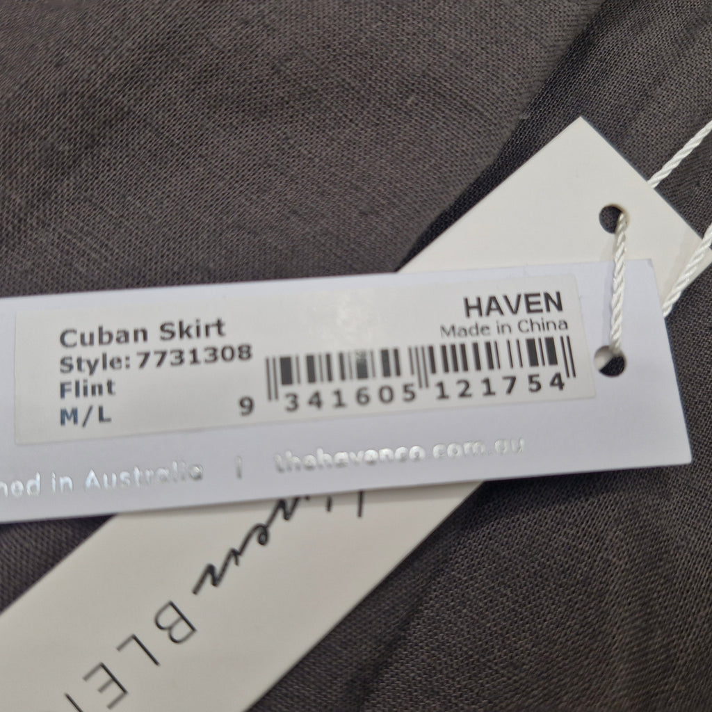 HAVEN Cuba Linen Blend Skirt M/L