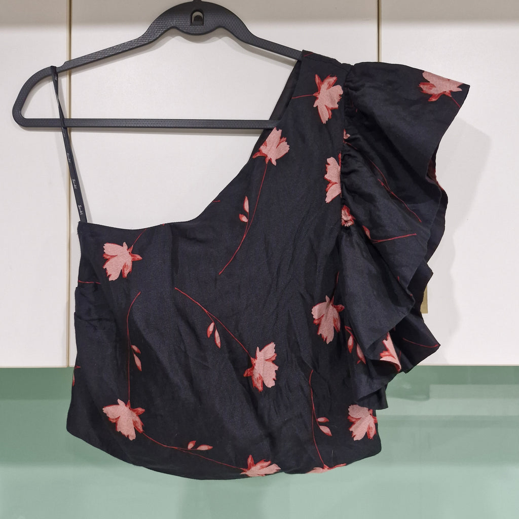 Bardot One Shoulder Floral Crop Top 10