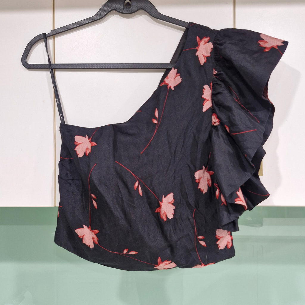Bardot One Shoulder Floral Crop Top 10
