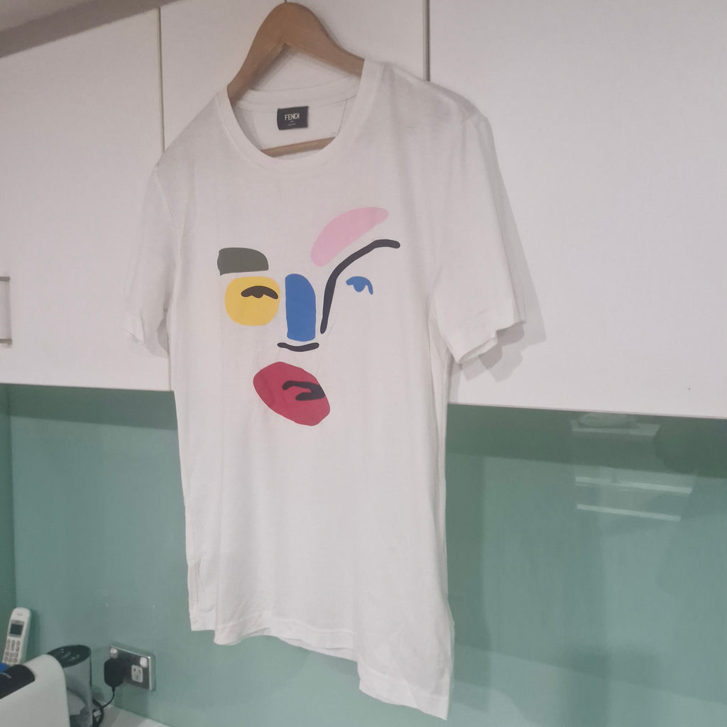 FENDI Picasso Abstract Face Tshirt M