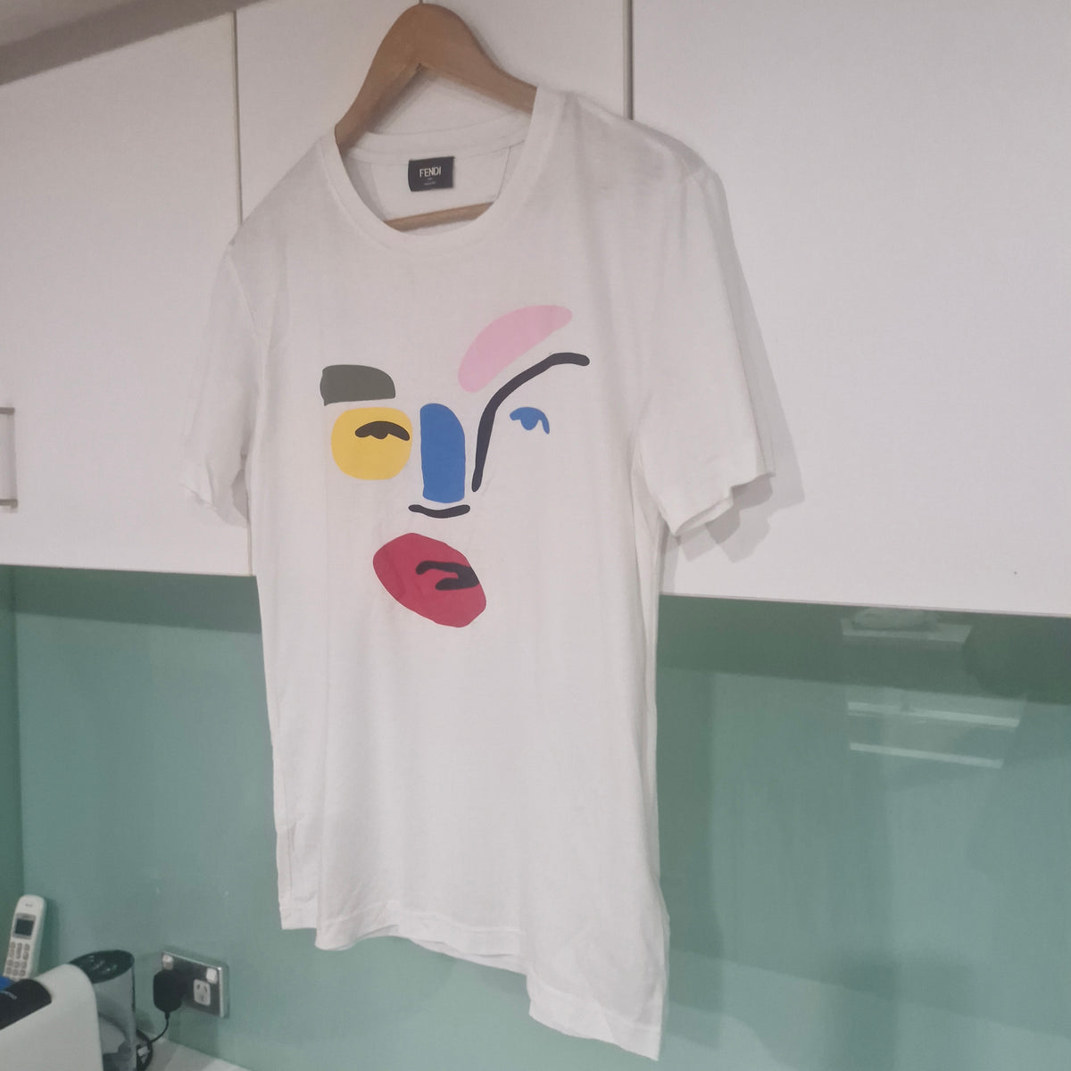 FENDI Picasso Abstract Face Tshirt M