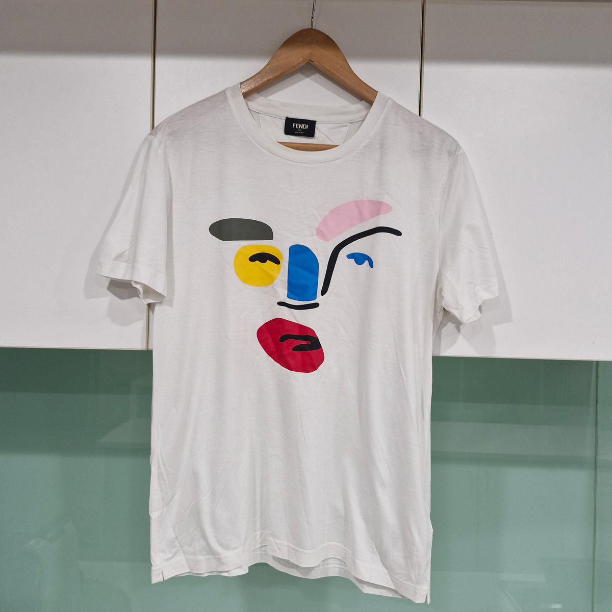 FENDI Picasso Abstract Face Tshirt M