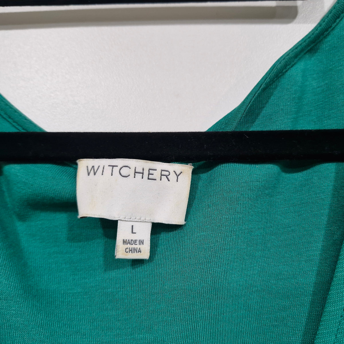 Witchery Wrap Green Top L