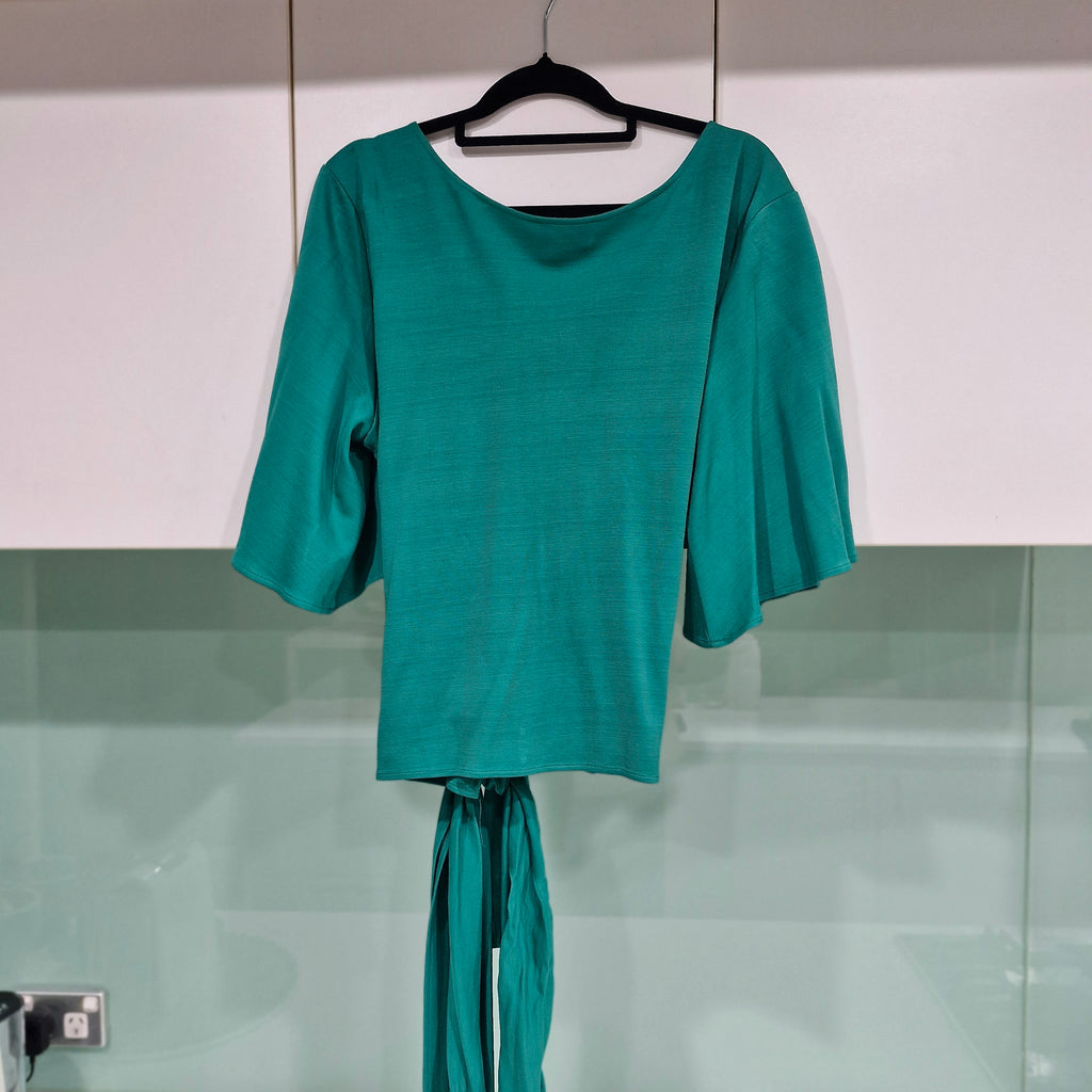 Witchery Wrap Green Top L