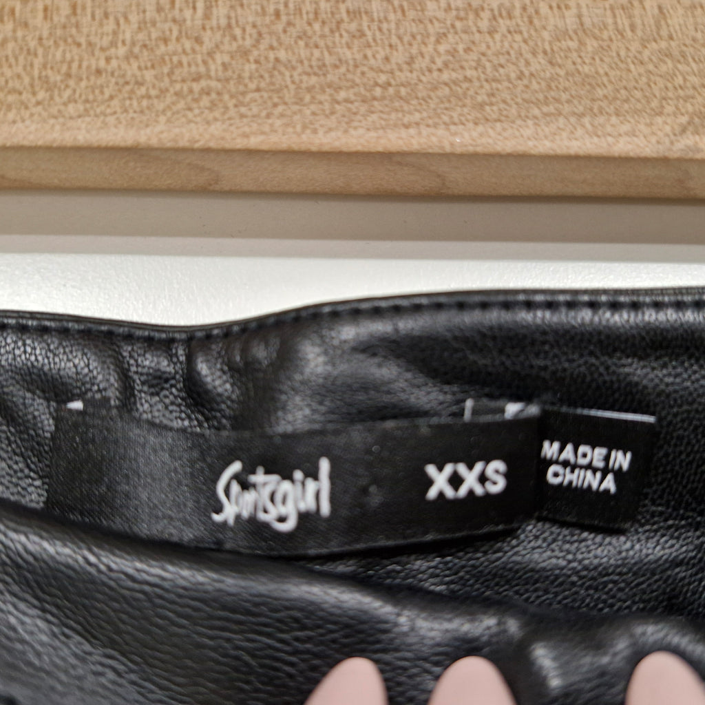 Sportsgirl Pleather Skirt XXS