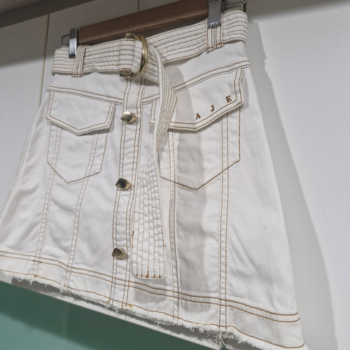 AJE White Senim Mini Skirt 6
