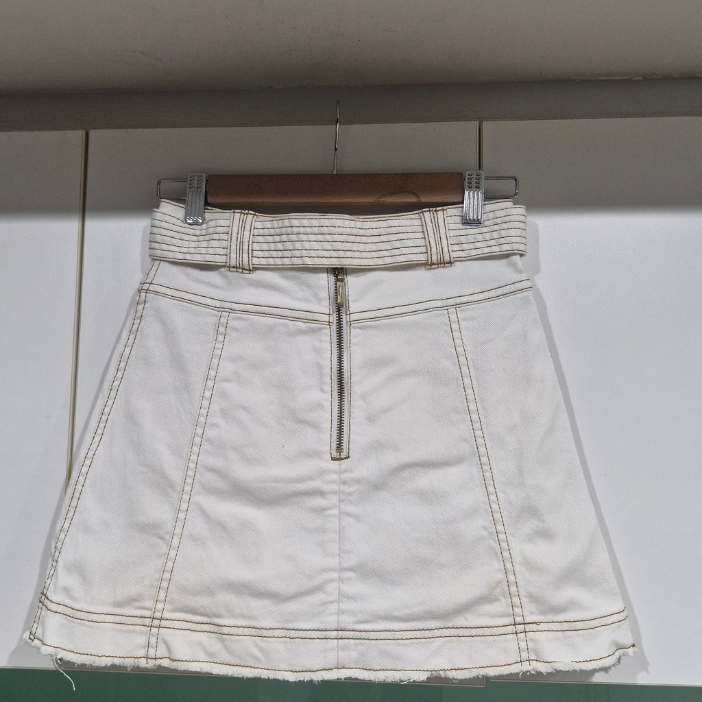 AJE White Senim Mini Skirt 6