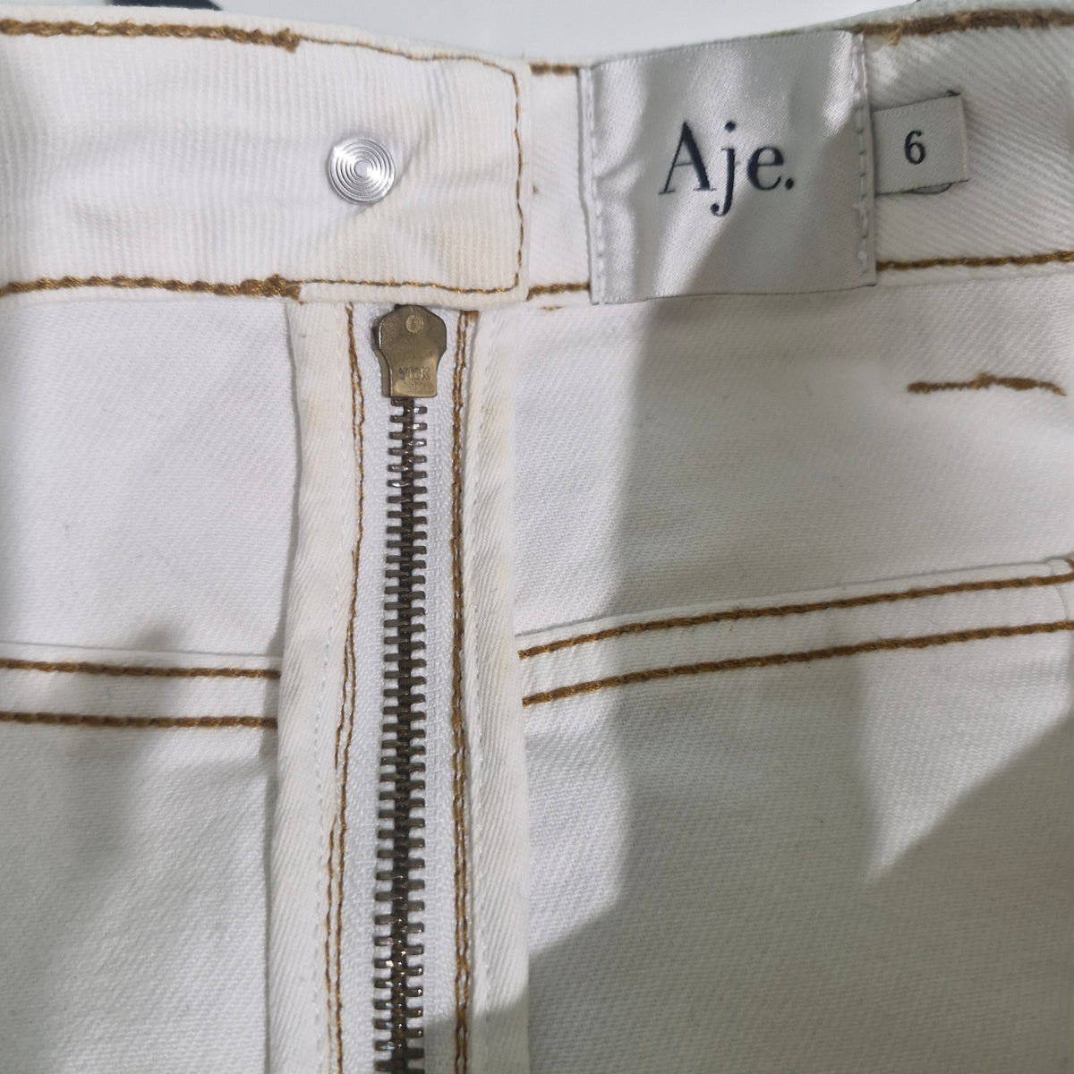 AJE White Senim Mini Skirt 6