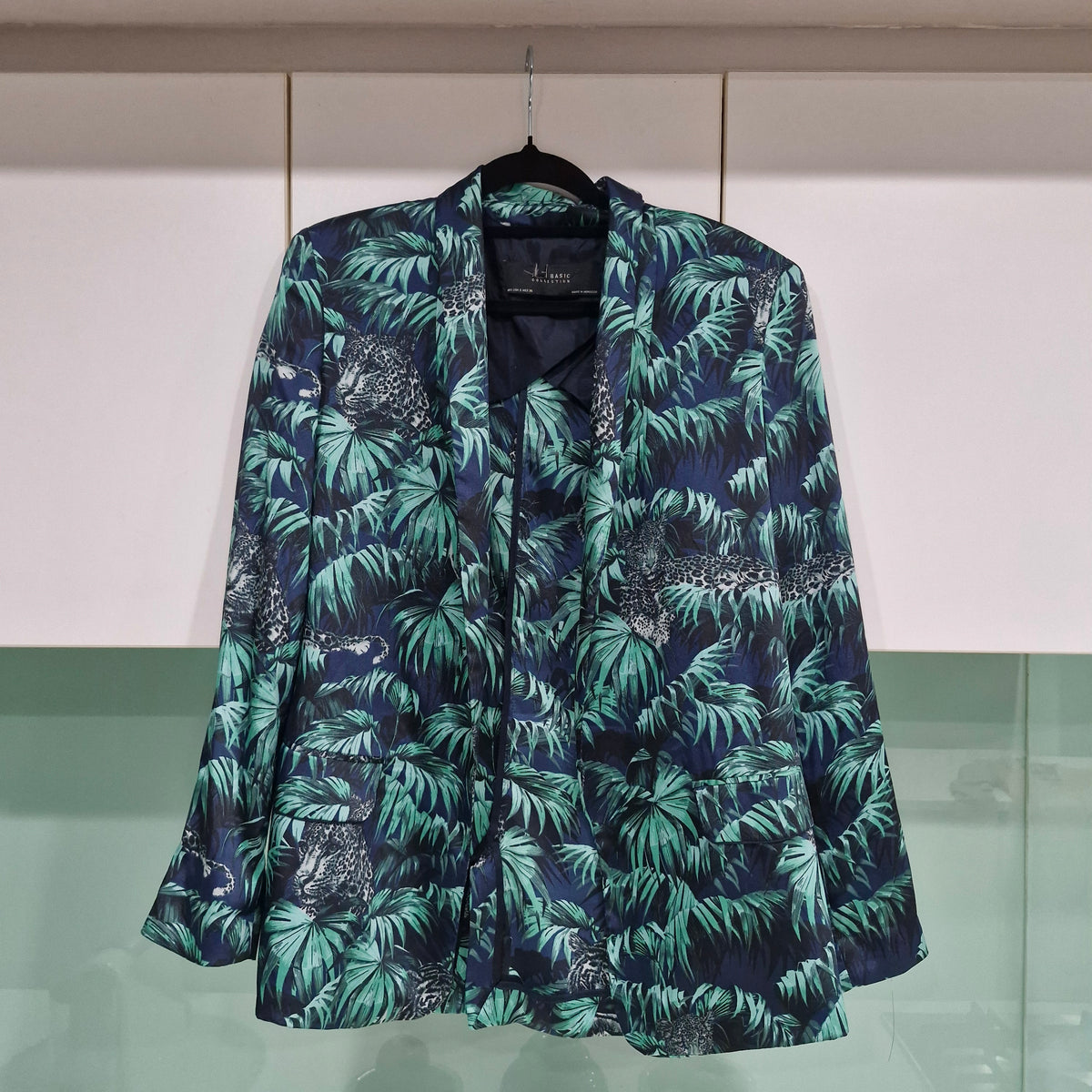 Zara Palm Leaf & Tiger Print Blazer S
