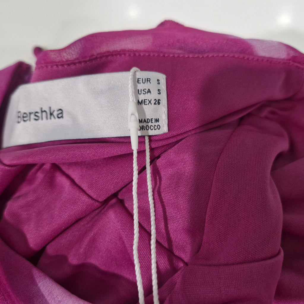 Bershka Floral Mini Skirt With Ruffle S