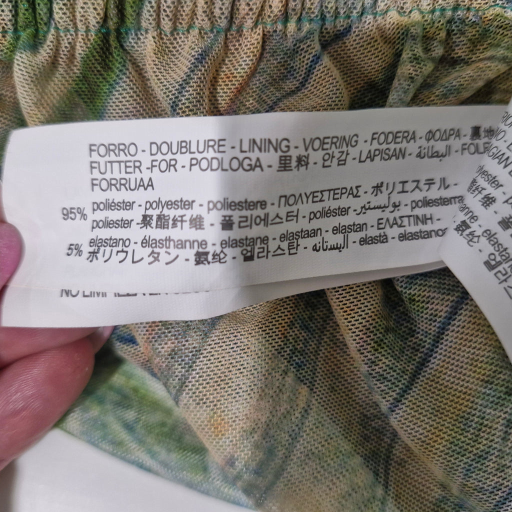 Zara Multicolored Ruched Mini Dress S