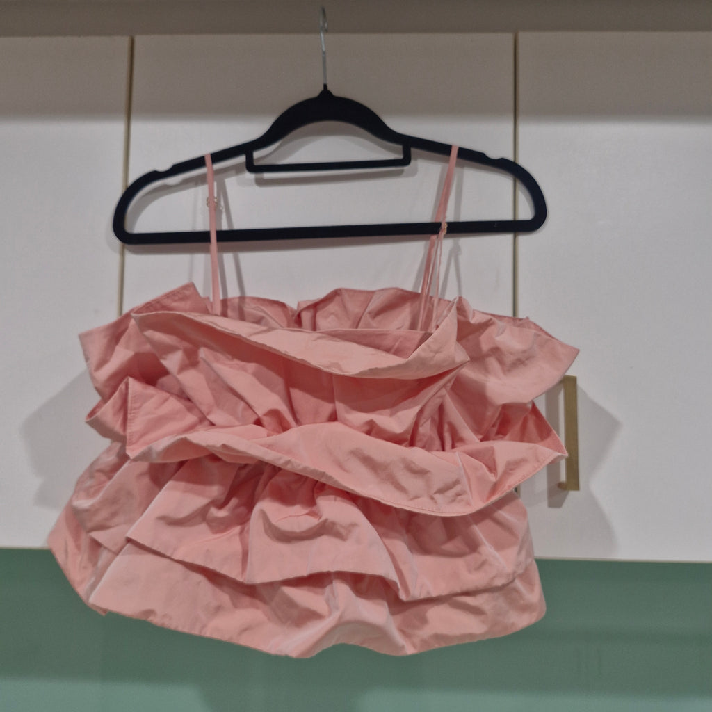 Zara Voluminous Taffeta Crop Top  XS