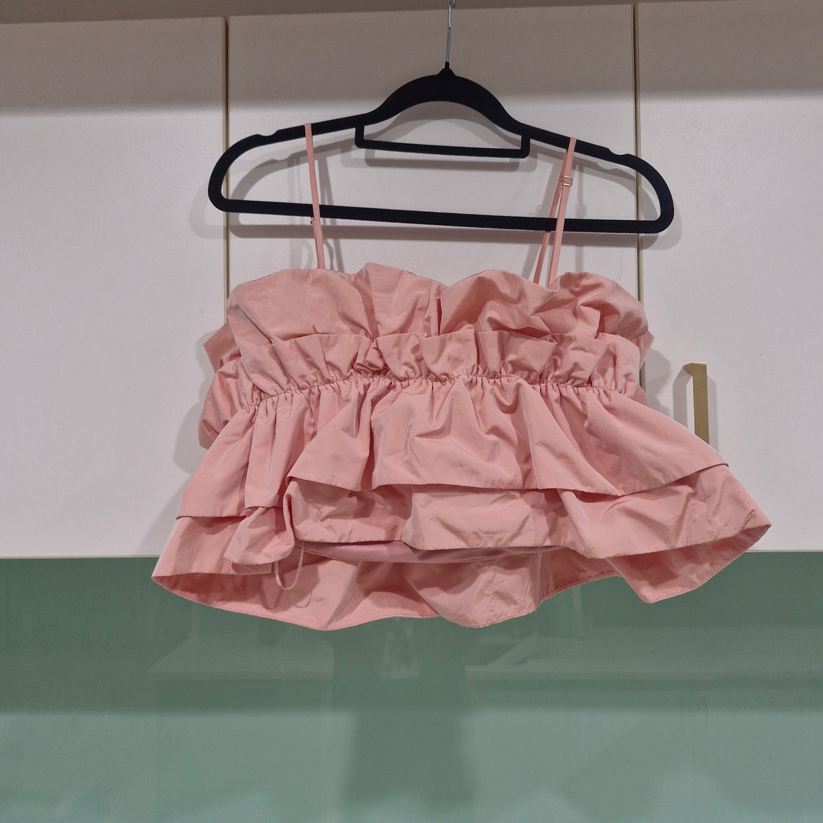 Zara Voluminous Taffeta Crop Top  XS