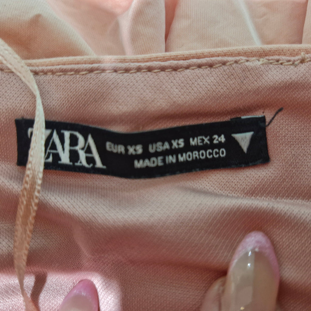 Zara Voluminous Taffeta Crop Top  XS