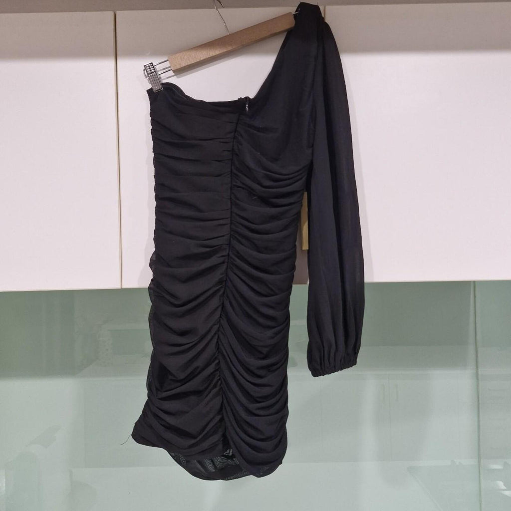 That’s So Fetch black one shoulder mini dress