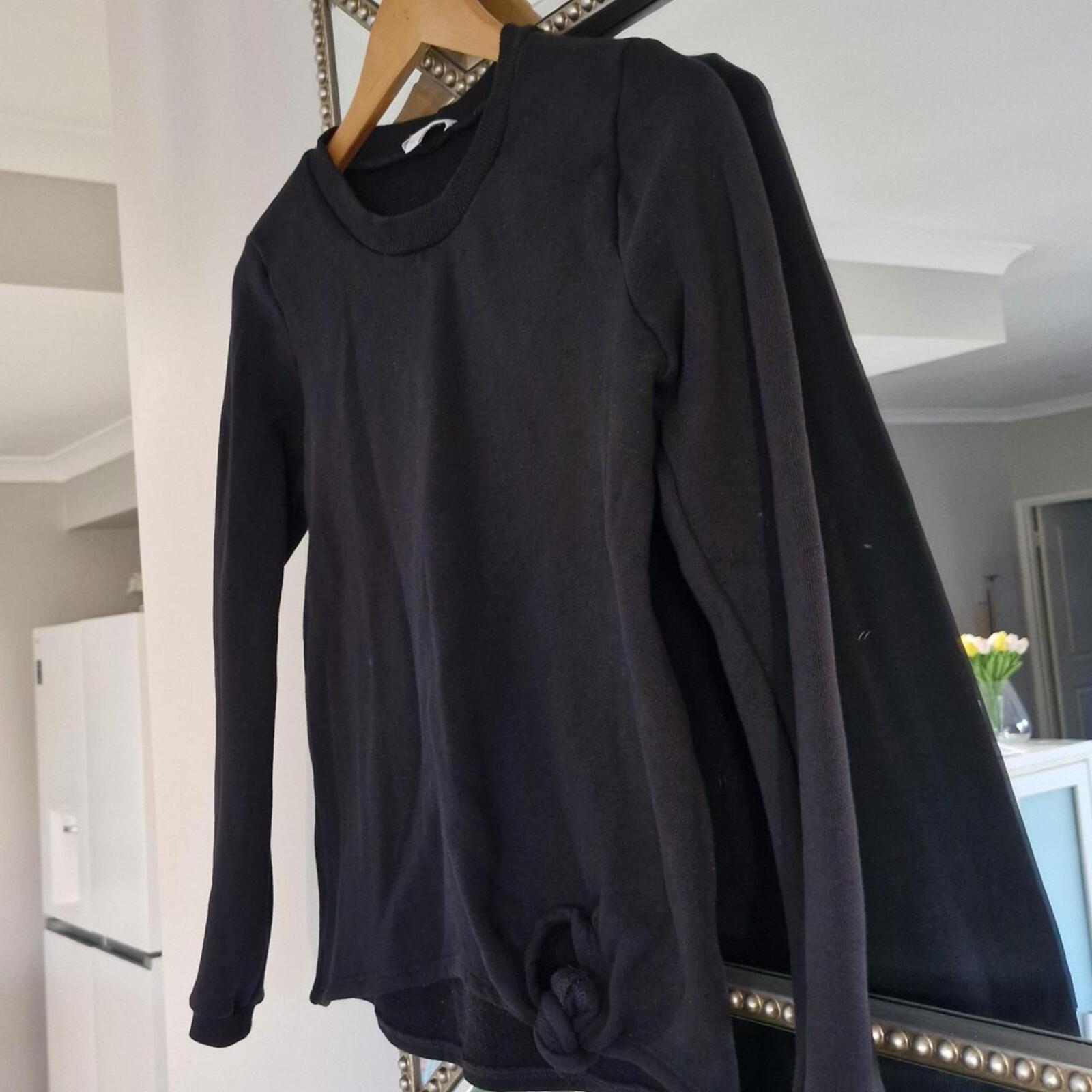 Black Kookai long sleeve top with knot detail 10