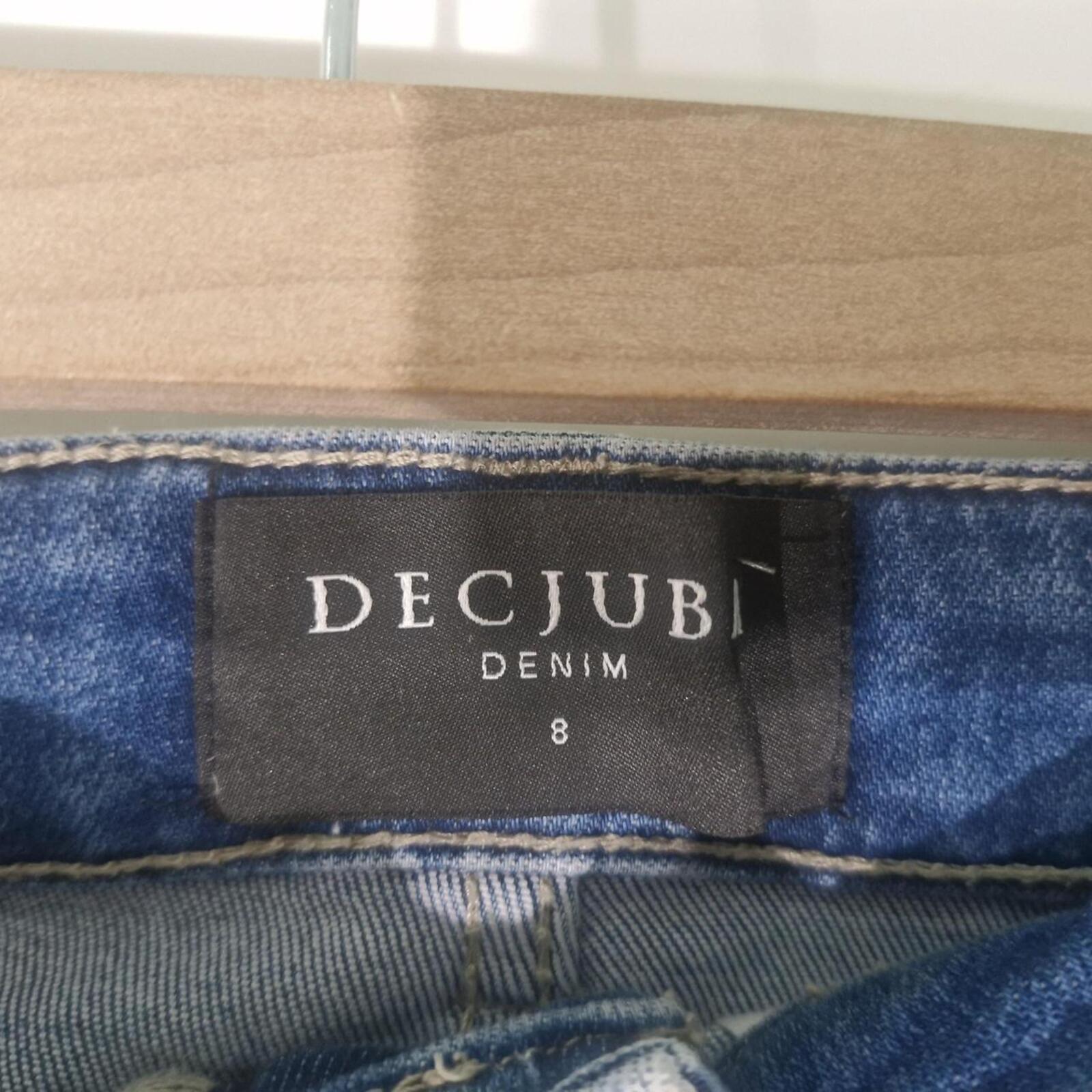 Decjuba Gina denim skirt with frayed hem 8
