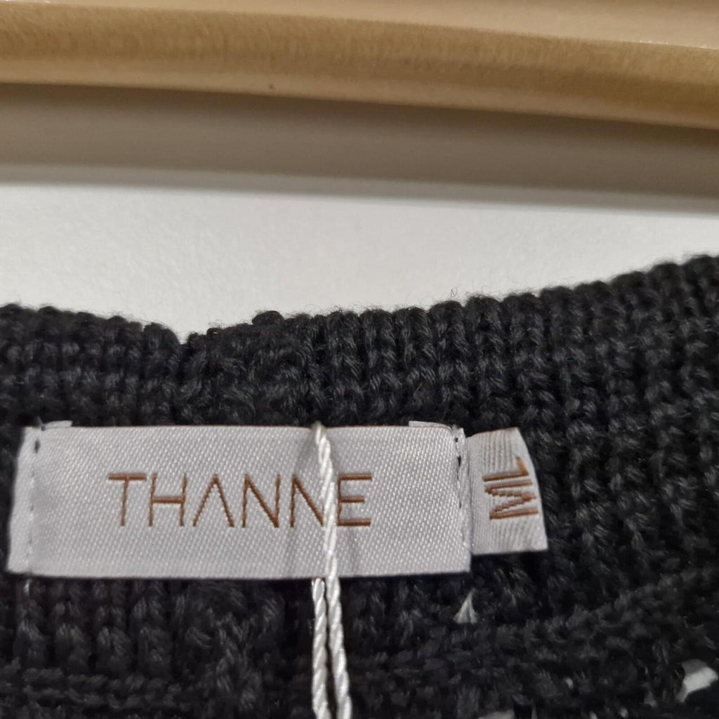 Thanne black crochet pants