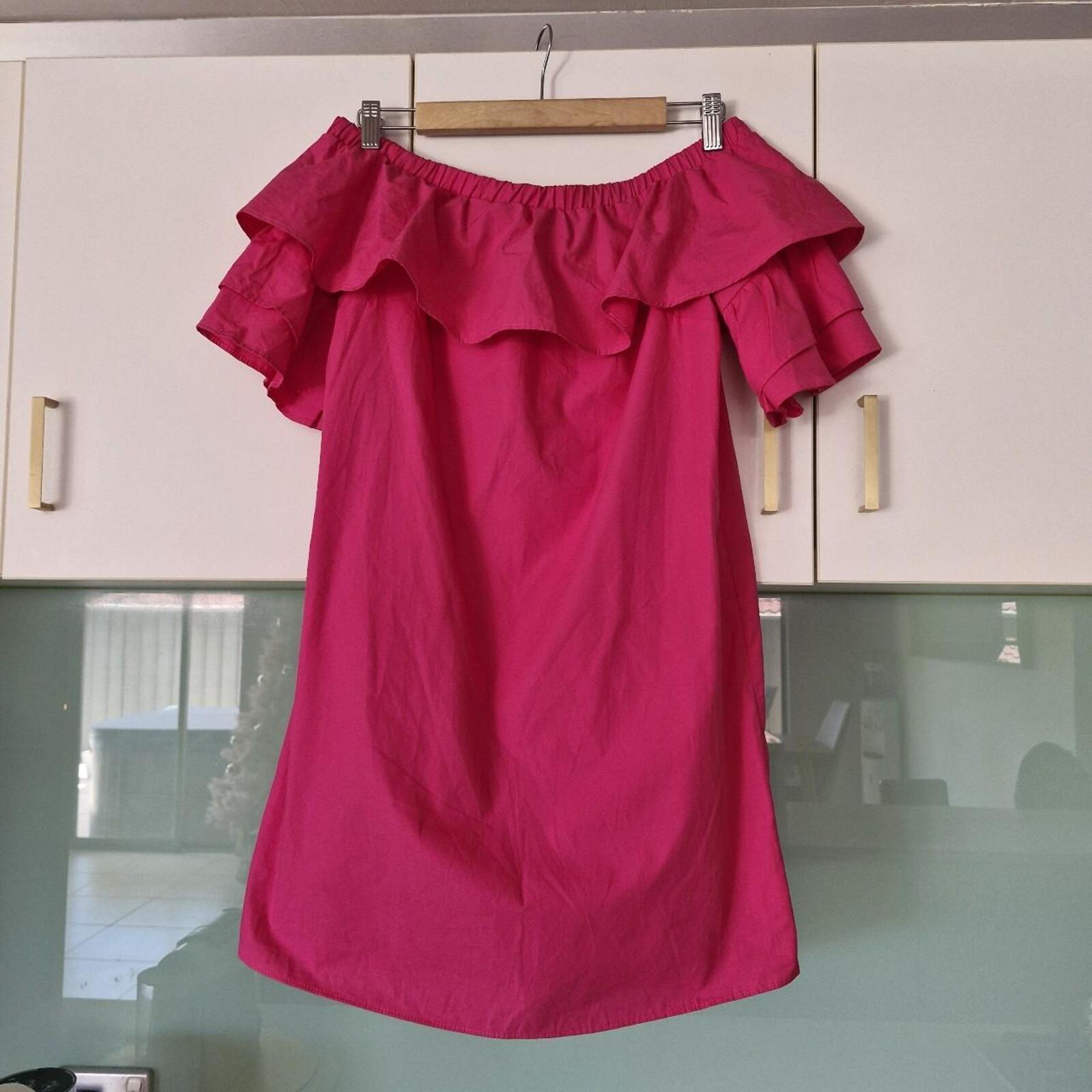 Pink Bershka off the shoulder dress M
