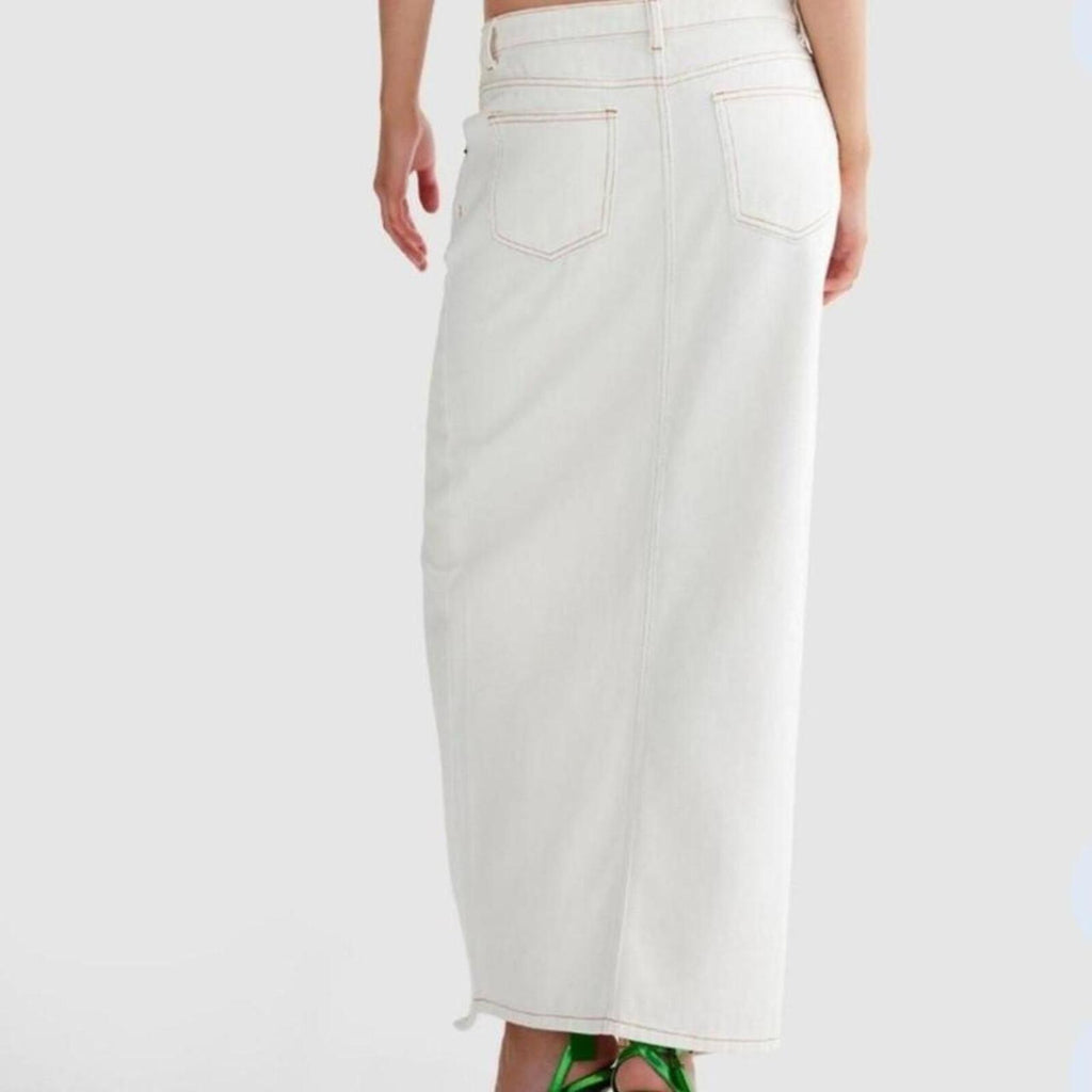 Lioness white denim skirt