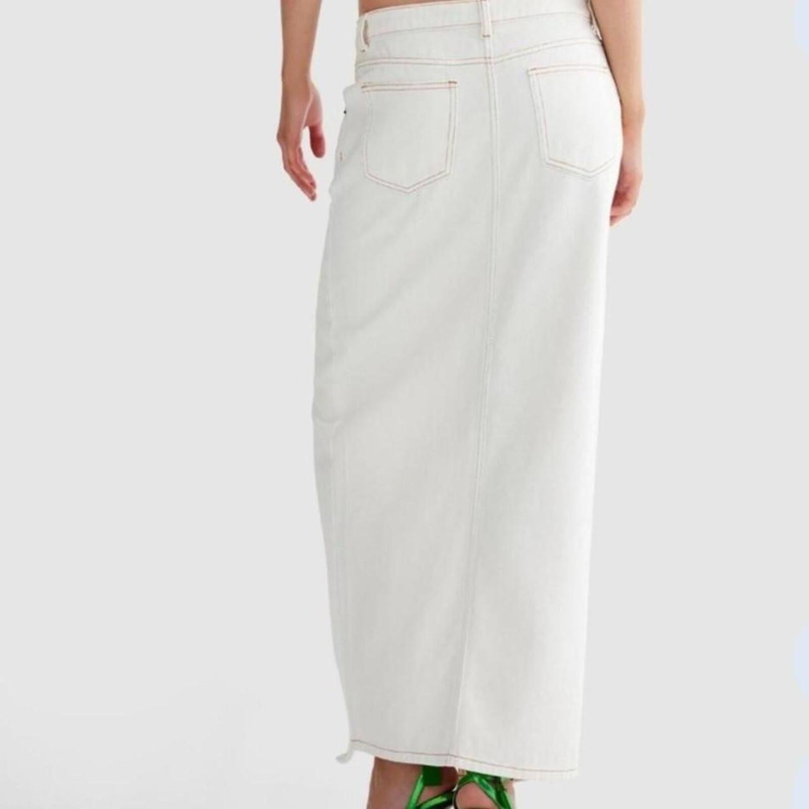 Lioness white denim skirt