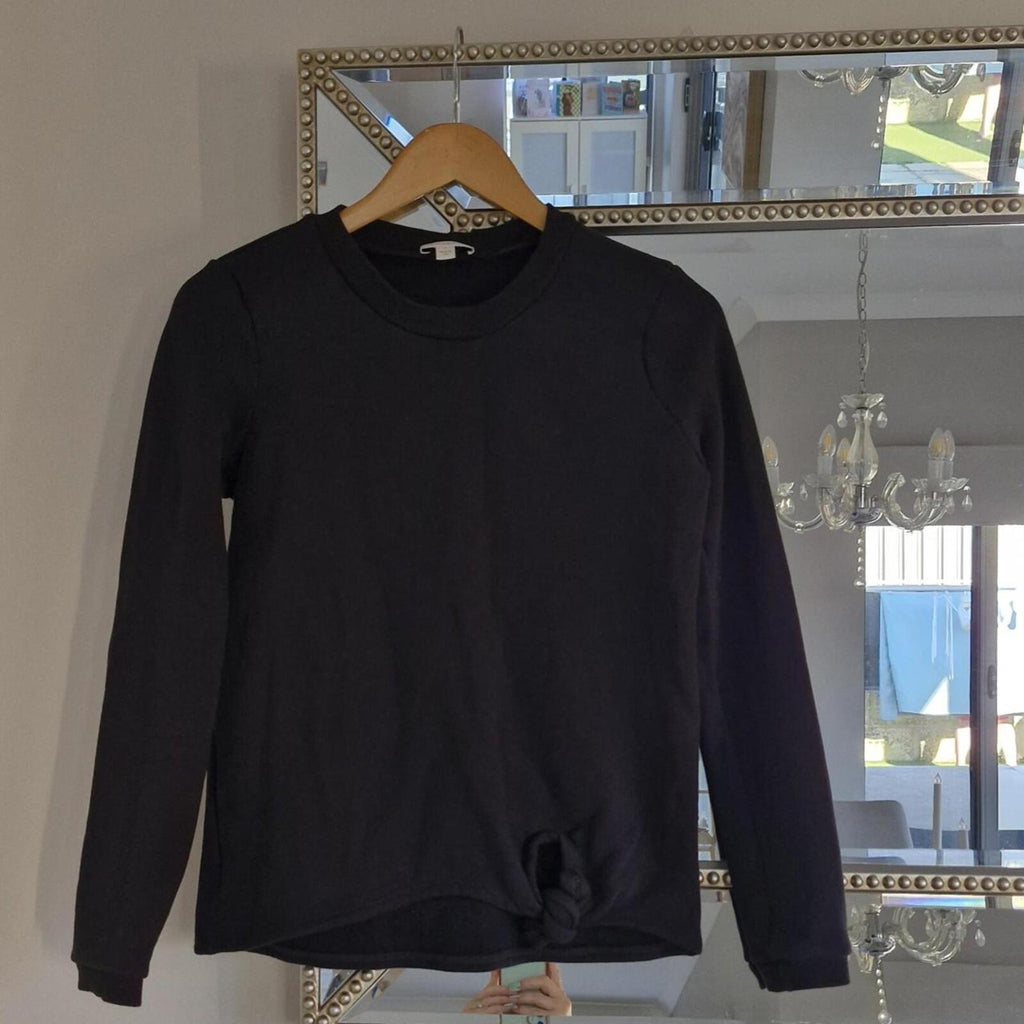 Black Kookai long sleeve top with knot detail 10