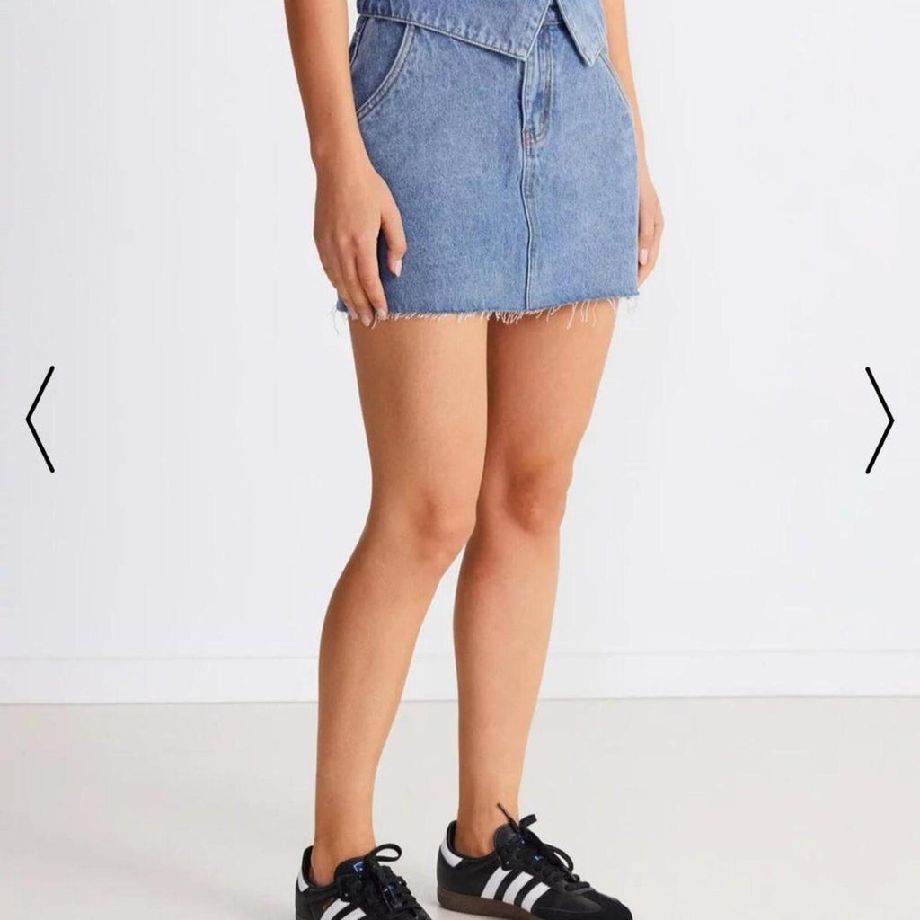 SNDYS Eve Mini Denim Skirt