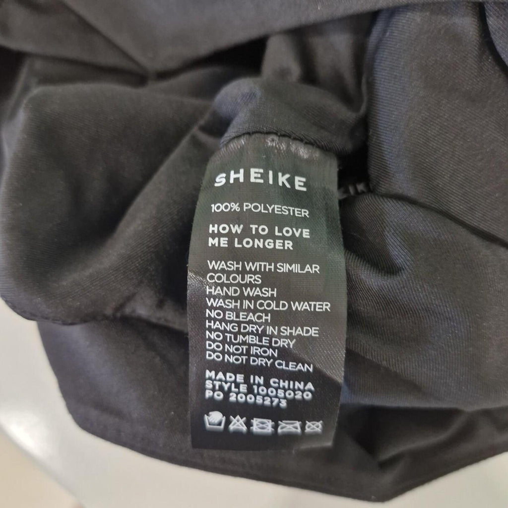 Sheike black bodysuit with tie back detail 14
